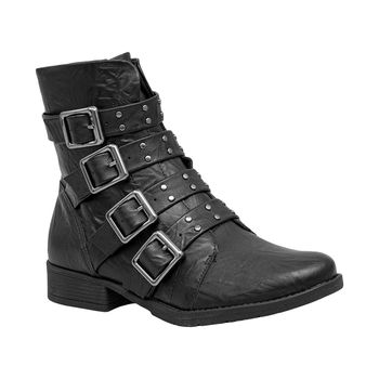 Bota-Cano-Medio-Preta-Com-Fivelas-e-Tachas-|-Comfort-Tamanho--35---Cor--PRETO-0